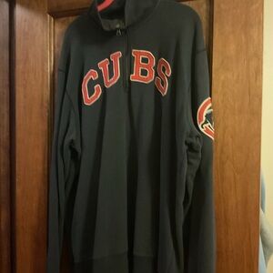 47 Brand Cubs Navy Quarter Zip-Up Sweater Mens